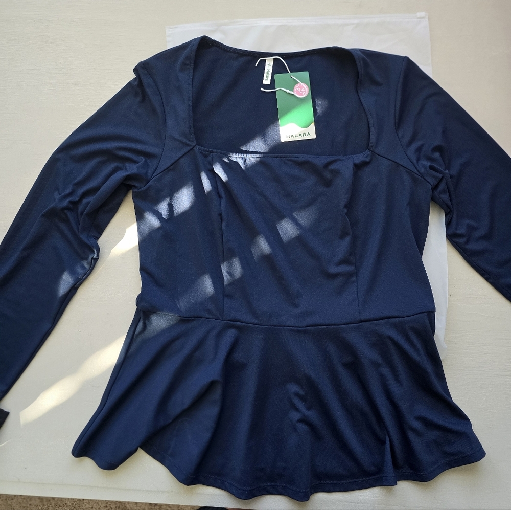 Halara Navy Long Sleeve Dress